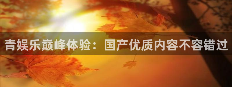 bg大游官方网站：青娱乐巅峰体验：国产优质内容不容错过
